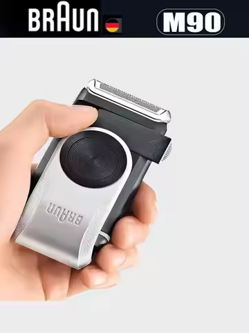 Braun Electric Shaver M90 Washable Wet Dry MobileShave Precision Trimmer Floating Head Battery Power