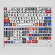 Manga Style Keycap Set PBT 136 Keys Cherry Classic Hundred Light Colour Block Keycaps for 60/84/98/1