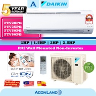 Daikin FTV-P Series Non-Inverter Standard R32 Air Conditioner - 1.0HP/1.5HP/2.0HP/2.5HP