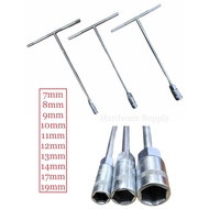 Tee Socket Spanner 7mm to 19mm Tee Socket Wrench 7mm8mm9mm10mm11mm12mm13mm14mm17mm19mm