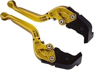 Carbony Color Levers, Brake Clutch, Left and Right Set, Yellow (Extension Lever, Silver Adjuster, Re