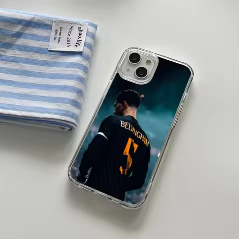 5 J-Jude R-Real M-Madrid CF Phone Case Magsafe for iPhone 16 14 13 12 15 Pro Max X XR XS Plus Soft C