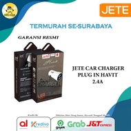 Jete CAR CHARGER PLUGIN HAVIT 2.4A Official Warranty JETE SESURABAYA