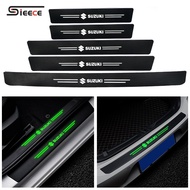 Sieece Car Door Sill Protector Carbon Fiber Luminous Car Bumper Protector Anti Scratch Car Threshold Strips Sticker Car Decals For Suzuki Swift Spresso Ertiga Jimny Celerio Multicab Dzire Carry Ciaz Xl7 Vitara APV SX4