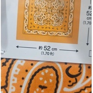 Bandanna 52cm x 52cm ( warna putih, oren, hijau, pink merah & Ungu)