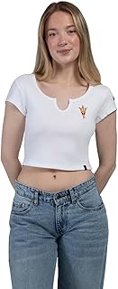 Hype & Vice Cali Tee for Women - Arizona State University Tailgate Top for Women, Crop T-Shirt, Coll