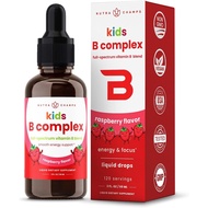 NutraChamps Vitamin B Complex for Kids, B1, B2, B3, B6, B7, B9 & Methyl B12, Kids B Complex Liquid D