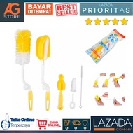 ( DIJAMIN ORI ) Pembersih Dot & Botol Minum Susu Bayi 5 PCS / Alat Sikat Pembersih Botol Minum Bayi 