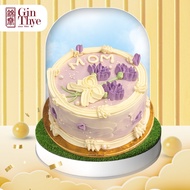 [Gin Thye] Velvet Lavender Bloom Cake 5 Inch | Fresh Baked