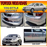 TOYOTA VIOS 2003-2005 TRD STYLE FULLSET BODYKIT (TRD) SKIRT LIP FOR VIOS FIRST GENERATION BUMPER SKI