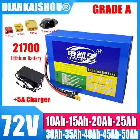 21700 72v 50Ah 45Ah 40Ah 35Ah 30Ah 25Ah 20Ah 15Ah 10Ah lithium battery pack 20S2P-10P 0-3500W high-p