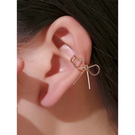 Simple Bow Design Student No Pierced Ear Clip studios Korean Retro Style y2k Japanese Miscellaneous 