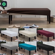 1F Non-slip Removable Washable Strech Bench Covers Dining Room Long Chair Protector for Hotel Home