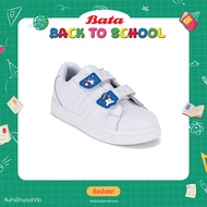 Bata บาจา รองเท้านักเรียนพละ ช่วงอายุ 5 - 9 ปี สายปรับระดับได้ สำหรับเด็กผู้ชาย รุ่น Galaxy สีขาว รห