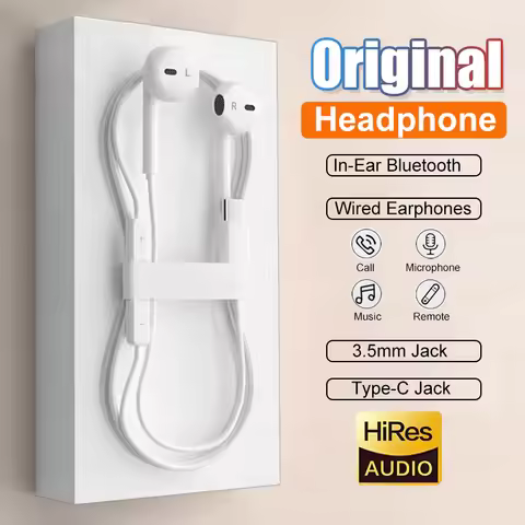 Original Type C Wired Earphone For Xiaomi 15 14T Ultra Lite 3.5MM Redmi 14 13 Pro Samsung S24 S25 Ea
