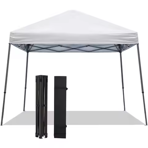 8x8 Instant Pop-Up Canopy Tent with Slant Legs and Carry Bag for Outdoor Shelter