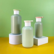 Round green HDPE plastic bottle 200ml, 300ml, 500ml with flat tap using fi28 cap.