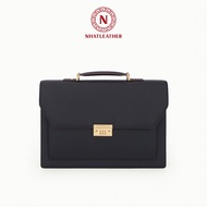 NHATLEATHER security number lock leatherbag - Business businessbag - Hard form documentbag - NCC-020