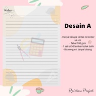 Loose Leaf A5 Ring 6 20 Motif Refill Paper Binder Notes Agenda Book Daily Planner Budgeting Journali