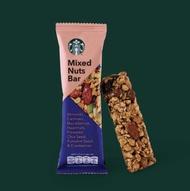 ธัญพืช มิกซ์นัทบาร์ Mixed Nut Bar Starbucks ถั่ว,ธัญพืชและผลไม้อบแห้งทั้งหมด 8 ชนิดอัดแท่ง