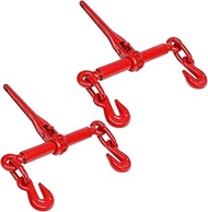 2 Pack 5/16" to 3/8" Ratchet Chain Binders, Ratchet Binders with 5400 Lbs Working Load Limit, Load B