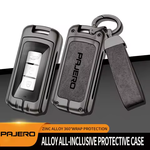 Zinc Alloy Car Key Cover Case Holder Shell Protector for Mitsubishi Pajero 2 v73 Sport Remote Key Ba
