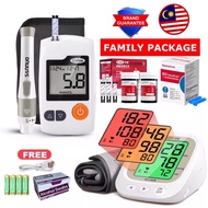 CF Glucometer Mesin Check Gula + Mesin Check Tekanan Darah + Strips + Lancets + Alcohol Pads
