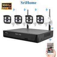 SriHome CCTV NVR 4 Channel Wifi Wireless Security System + 4pcs Camera Plug &amp; Play (NVS001-IPC024)