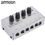[ammoon]quà bí mật HA400 Bộ Khuếch Đại Tai Nghe Âm Thanh Nổi Mini 4 Kênh Siêu Nhỏ Gọn Với Bộ Chuyển 