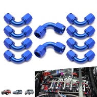 10PCS AN6 90 Degree Swivel Female To Female Flare Union Adapter Fitting Oil Fuel