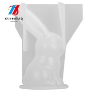 OUREAPH  Rabbits Resin Mould, Silicone Transparent Long Ears Rabbits Mould, Resin Casting Mould Bunn