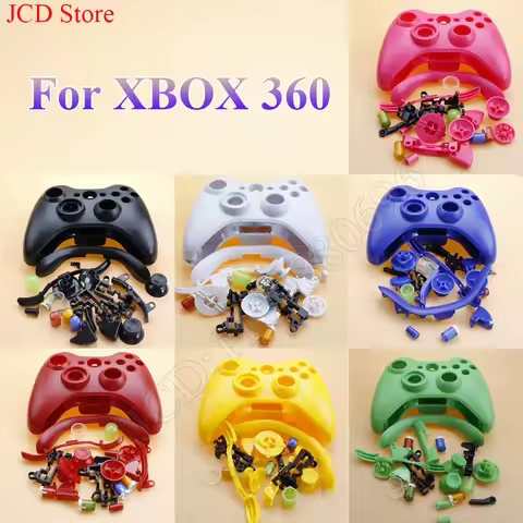 Plastic Chrome Hard Housing Shell Case For Xbox 360 Wireless Controller Front Back Cover With Full S