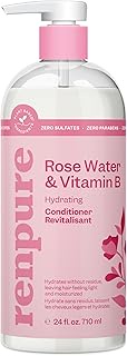 Renpure Rose Water Conditioner, 710ml, Plant Based Beauty, Soothes Scalp, Hydrates Hair, Nourishes, 