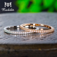 585แหวนโมโซไนท์100% ทองแท้14K 10K เหมาะสมสำหรับผู้หญิงจับคู่ถุงมือ100% อัญมณีกึ่งนิรันดร์แหวนหมั้นแต่งงานงานแต่งงานและหมั้น