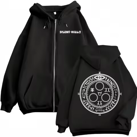 Silent Ridge 2 Game Printed Zipper Hoodie Men's and Women's Casual Long Sleeve Hoodie Zipper Pullove