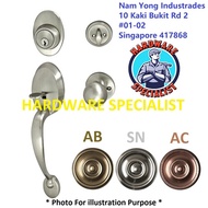 Nelon Door Entrance Handle Lockset 1219 / 3 Colour / Main Wooden Door For HDB / Good Quality