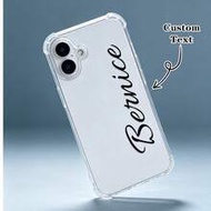 1 ชิ้น เคสโทรศัพท์ TPU นุ่มใสกันกระแทกแบบมินิมอลหลายสีที่สามารถปรับแต่งลายเซ็นส่วนตัวได้ เข้ากันได้ก