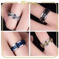 Silver Gold Black Couple ring men women unisex cincin emas bangkok wanita perempuan dan lelaki titan