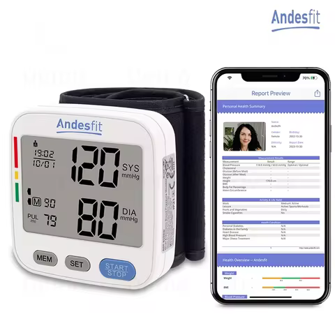 Bluetooth Blood pressure monitor Advanced medical grade home wrist blood pressure meter Smart app sp