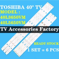 40L3650VM 40L5650VM TOSHIBA 40 INCH LED TV BACKLIGHT ( LAMPU TV ) 40L3650 40L3650V 40L5650