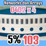 10pcs Networks and Arrays SMD 103 10K0 5% 10Kohm 10K ohm 10 Khom size 0402x4 2010 0804