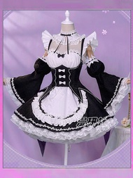 ชุดสาวบ้าน Rem Cosplay สำหรับผู้หญิง ชุดสาวบ้าน Rem รุ่นใหม่สูง เสื้อผ้าสำหรับการแสดงสด ชุดผู้หญิง อ