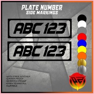 ♣ ❖ Multicab, Plate Number Side Marking Sticker Decals Durable and High Quality