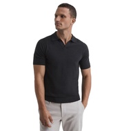 CNY🏮100% Merino Wool Polo Shirt Men Short Sleeve Knit Open Collar T Shirt Merino Base Layer Breathable Quick Dry Anti-Od