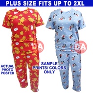 DAshop 7-PAIRS PLUS SIZE FITS LARGE UP TO 2XL PAJAMA TERNO PAMBAHAY Terno for women tshirt for women sleepwear for women pajama set for women pajamas for women