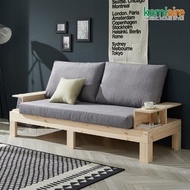 [Chemiere] Scarlet 3-seater fabric wooden sofa (flat type) KFZ-301