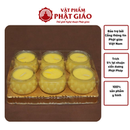 Incense cup candles, lotus glass candles set of 6 cups, burns 24 hours - La Boi