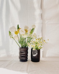 陶瓷手工 | 黑土不規則/花樽 直器皿 筆座