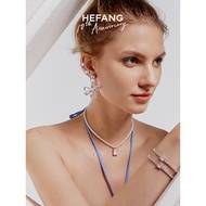 HEFANG HEFANG Bright Ribbon Earrings Unique Fashionable Elegant High-End Bow Earrings Earrings Women