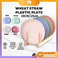 DAYDREAM Wheat Straw Plate Plastic Plate Pinggan Plastik Murah Microwave Safe Set Pinggan Mangkuk Pl